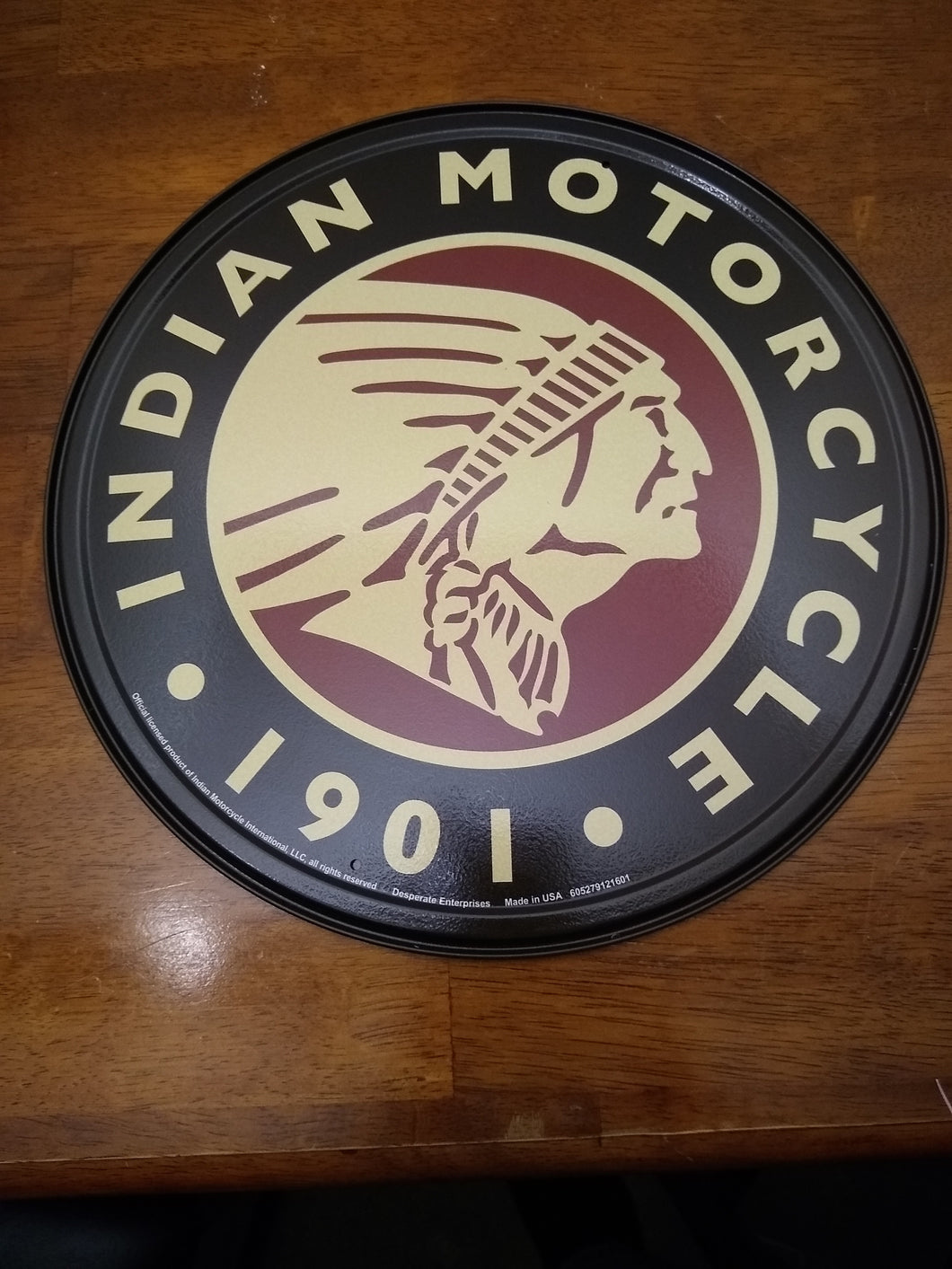 Indian Motorcycles Round 1901 Logo Sign